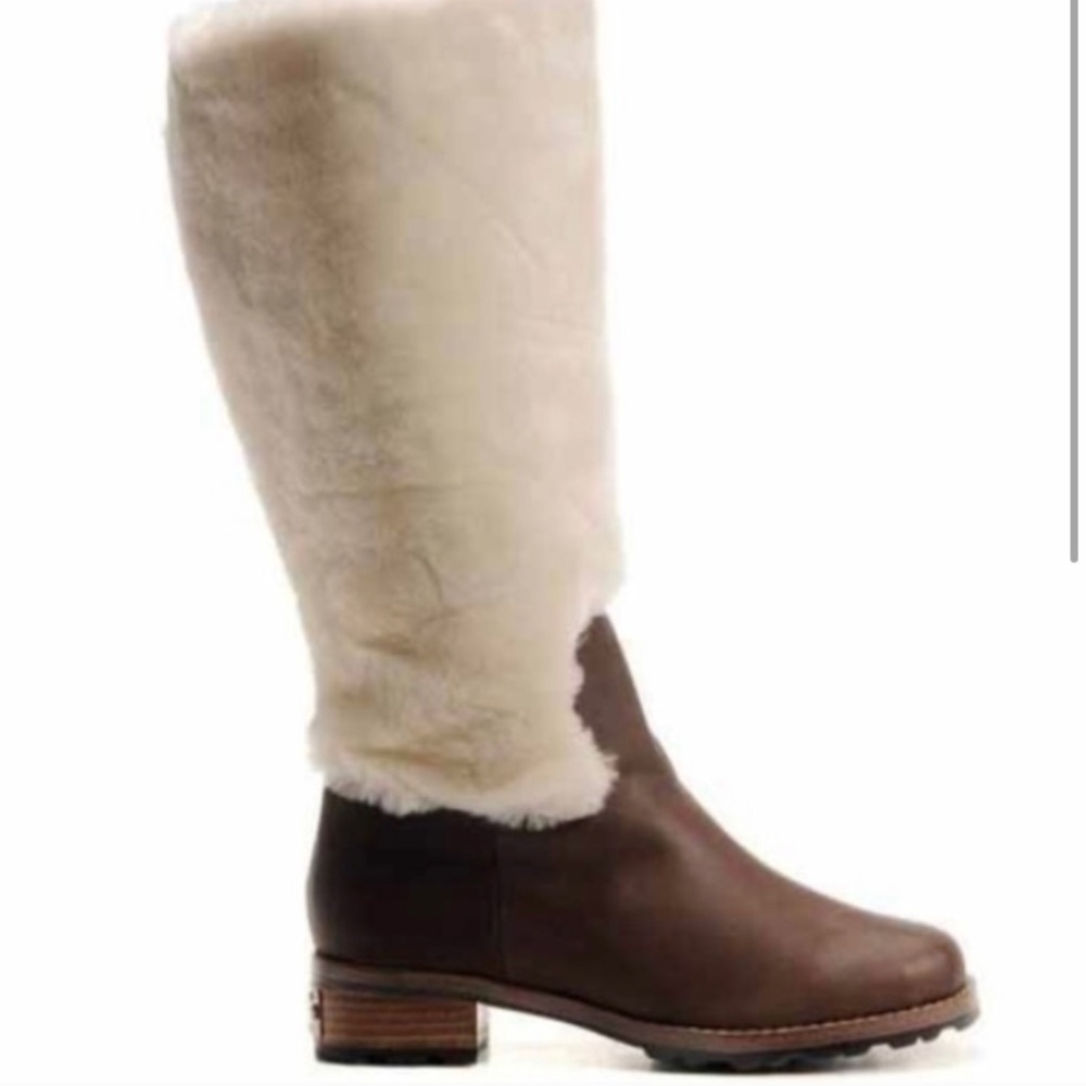 UGG Leather Chrystie Shearling Tall Riding Boots